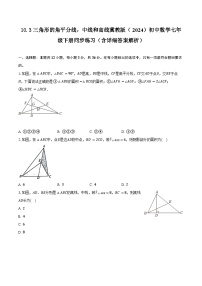 初中数学冀教版（2024）七年级下册（2024）三角形的角平分线、中线和高线精品复习练习题