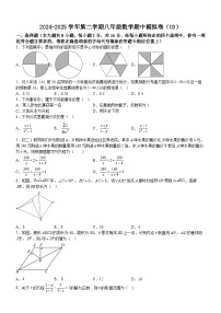 2024-2025学年苏科版（2012）第二学期八年级数学期中模拟卷（03）（含答案）