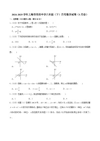 2024-2025学年上海市市西中学八年级（下）月考数学试卷（3月份） （含解析）