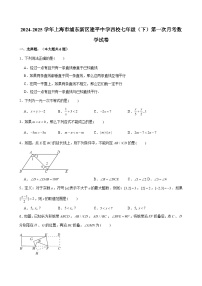 2024-2025学年上海市浦东新区建平中学西校七年级（下）第一次月考数学试卷 （含解析）