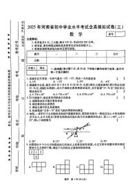 2025年河南中考全真模拟三数学试卷及答案