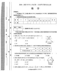2025年河南省洛阳市新安县九年级中考一模数学试题