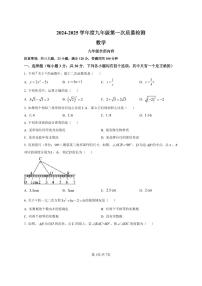 河南省开封市杞县2024- 2025 学年九年级下学期第一次数学试题试卷 （原卷版）