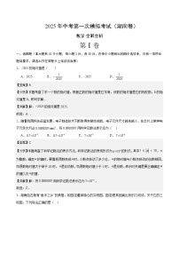 2025年中考第一次模拟考试卷：数学（湖南卷）（解析版）