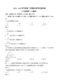 河北省保定市2023-2024学年八年级上学期期末考试数学试卷(含解析)