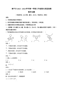福建省南平市2023-2024学年八年级上学期期末质量检测数学试卷(含解析)