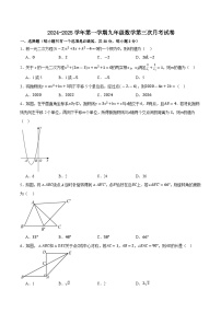 甘肃省武威市凉州区部分中学2025届九年级上学期第三次月考模拟数学试卷(含答案)