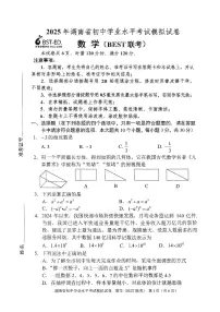 2025年3月湖南省中考模拟数学试卷（BEST联考）（含答案）
