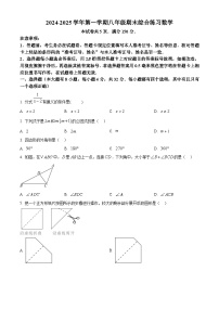 福建省厦门市集美区2024-2025学年八年级上学期期末统考数学试卷（原卷版+解析版）