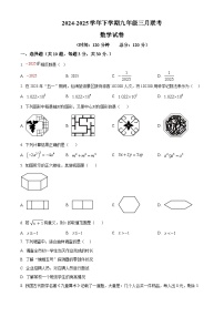湖北省潜江市初中联考协作体2024-2025学年九年级下学期3月月考数学试题（原卷版+解析版）