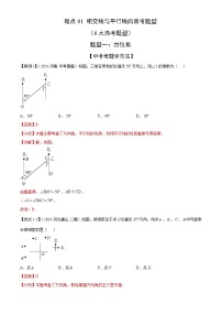 相交线与平行线的常考题型（6大热考题型）（解析版）-中考数学二轮专题练习