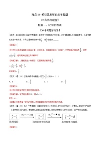 相似三角形的常考题型（9大热考题型）（解析版）-中考数学二轮专题练习