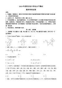 精品解析：2024年广东省深圳市中考数学试题（原卷版）