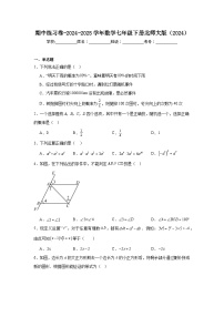 期中练习卷-2024-2025学年北师大版（2024）数学七年级下册