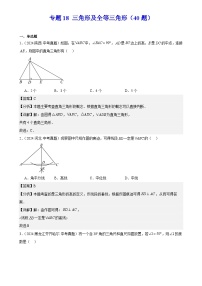 2025中考数学真题汇编专题18 三角形及全等三角形（40题）（解析版）