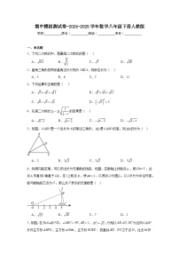 期中模拟测试卷-2024-2025学年数学八年级下册人教版