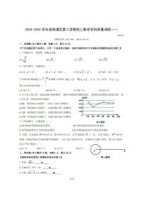 2025年上海市杨浦区初三数学中考二模试卷及其答案