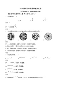 江苏省徐州市2024届九年级下学期中考三模数学试卷(含解析)