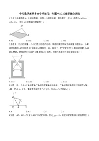 中考数学高频考点专项练习：专题13 三角形综合训练 (2)及答案