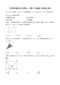 中考数学高频考点专项练习：专题18 解直角三角形综合训练 (3)及答案
