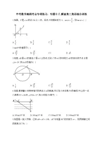 中考数学高频考点专项练习：专题18 解直角三角形综合训练