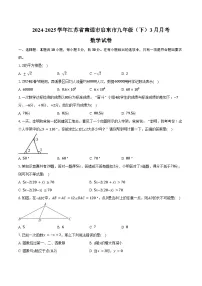 2024-2025学年江苏省南通市启东市九年级（下）3月月考数学试卷（含答案）