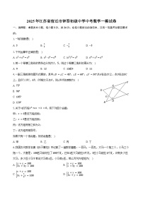 2025年江苏省宿迁市钟吾初级中学中考数学一模试卷（含答案）