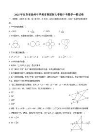 2025年江苏省扬州中学教育集团树人学校中考数学一模试卷（含答案）
