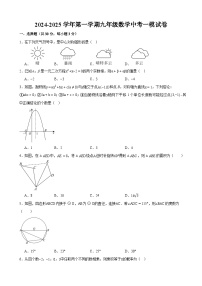 甘肃省武威市凉州区武威十七中、十二中九年级2025届中考一模 数学试题
