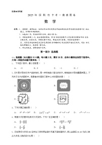2025年中考数学一模猜题卷（深圳专用）—2025年全国各地市最新中考数学模拟考试（含答案）