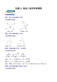 专题12 相似三角形四种模型 (学生版)-2025年中考数学压轴训练