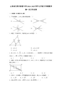 山东省日照市新营中学2024-2025学年七年级下学期 数学第一次月考试卷（含解析）