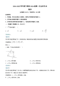 重庆市礼嘉中学2024-2025学年七年级下学期第一次月考 数学试题（含解析）