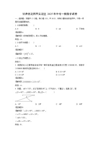 甘肃省定西市安定区2025年中考一模数学试卷（解析版）