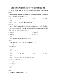 湖北省荆州市监利市2025年中考模拟预测数学试卷（解析版）