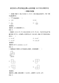 浙江省舟山市定海区金衢山五校联盟2025年九年级中考一模数学试卷（解析版）