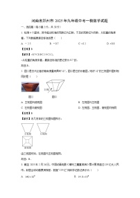河南省郑州市2025年九年级中考一模 数学试卷（解析版）