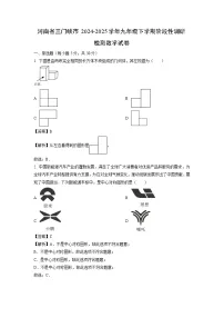 河南省三门峡市2024-2025学年九年级下学期阶段性调研检测月考数学试卷（解析版）