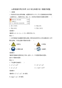 山西省晋中市介休市2025年九年级中考一模数学试卷（解析版）