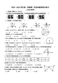 广东省江门市杜阮镇杜阮中心初级中学2024-2025学年九年级上学期期中考试数学试题