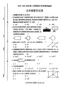 2025年河南洛阳洛龙区中考一模数学试题+答案