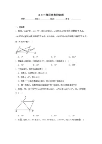 鲁教版（五四学制）（2024）七年级下册三角形内角和定理巩固练习