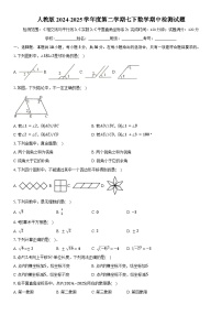 人教版2024-2025学年度第二学期七下数学期中检测试题（含答案和解析）