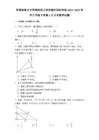 河南省新乡市河南师范大学附属外国语学校2024-2025学年八年级下学期3月月考 数学试题（含解析）
