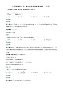 山东省青岛新海岸新区实验初级中学2024-2025学年下学期3月月考八年级 数学试卷（含解析）