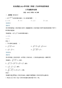浙江省星光联盟2024-2025学年八年级下学期三月学科素养调查 数学试卷（含解析）
