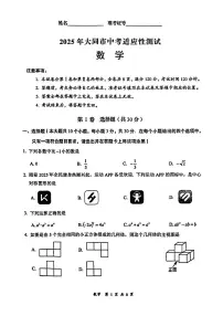 山西大同市2025年中考一模数学试卷