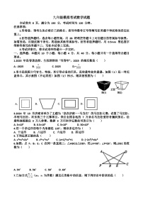 2025年济南济阳区九年级中考数学一模考试试题（含答案）
