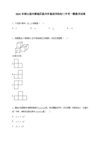 2025年浙江温州鹿城区温州外国语学校初三中考一模数学试卷