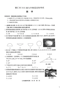 贵州省铜仁市2025年4月中考适应性考试一模数学试卷（含答案）